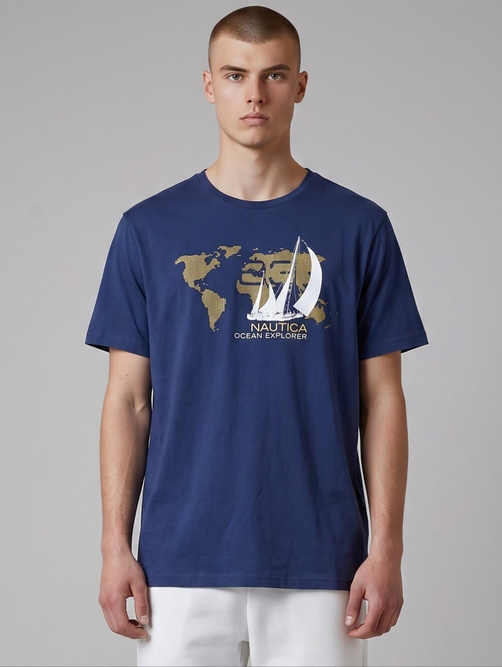 Nautica Men's Blue 'Ocean Explorer' Graphic Tee
